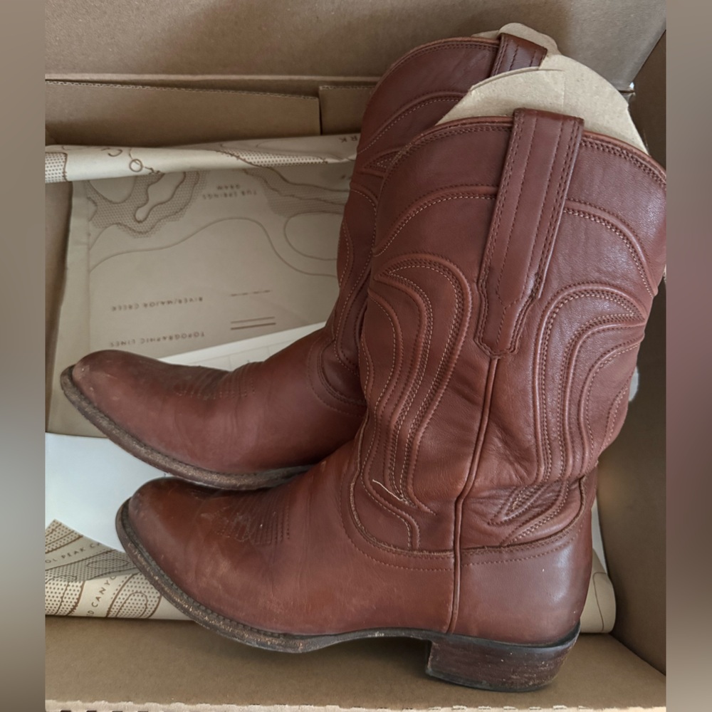 Tecovas The Cartwright Men’s Bourbon Calfskin Western Boots, Size 8.5D - Picture 3 of 9